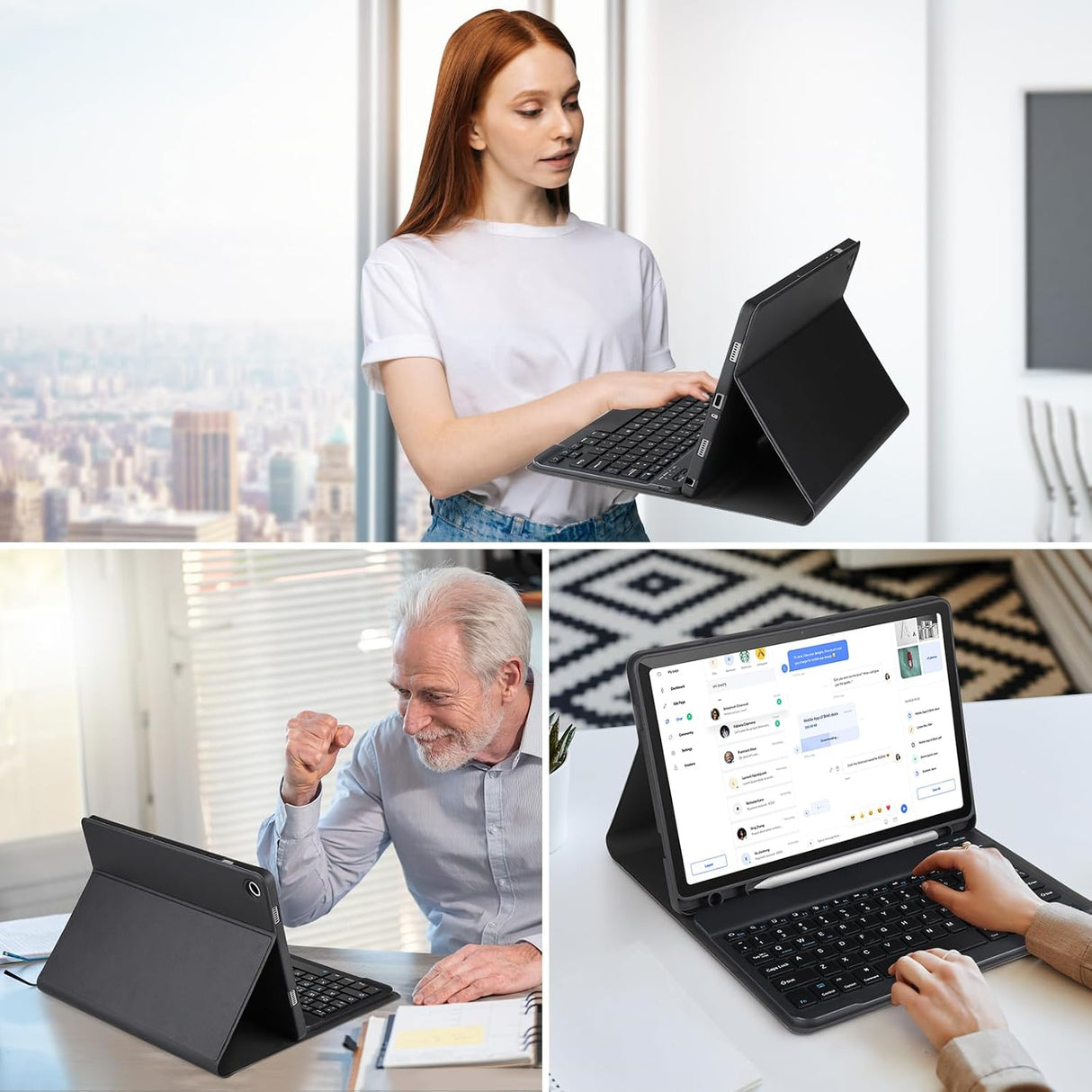 Funda con Teclado para Samsung Galaxy Tab A9+/Plus 11 2023