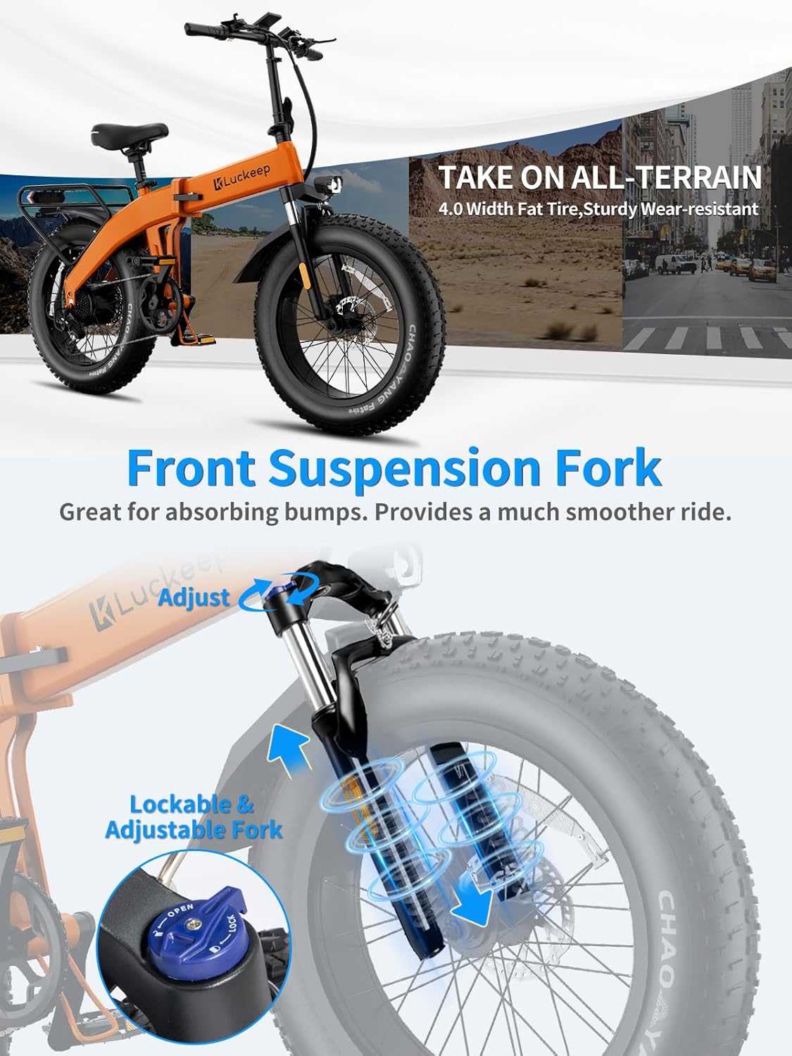 Bicicleta eléctrica BAFANG 1200W, 60 millas, plegable, 20