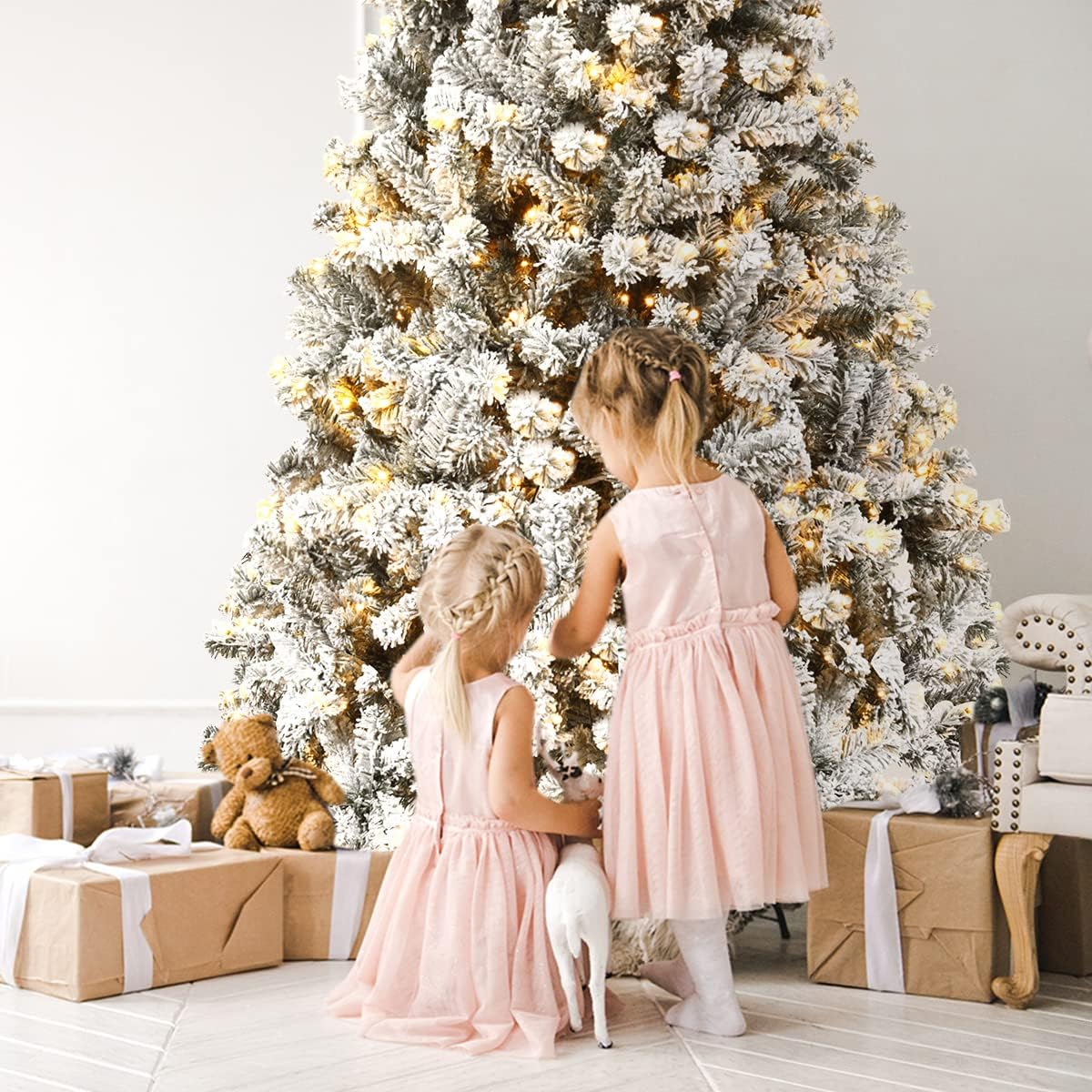 Árbol de Navidad Artificial Nightcore 7.5FT, 450 Luces LED