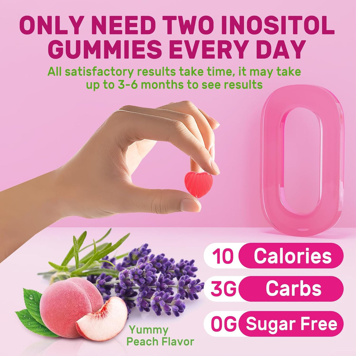 Gomitas de Inositol + Chasteberry, 2000mg, 60u