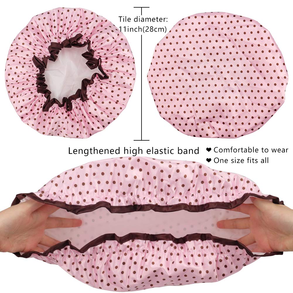 Gorro de Ducha TCOTBE, Reutilizable, Doble Capa Impermeable