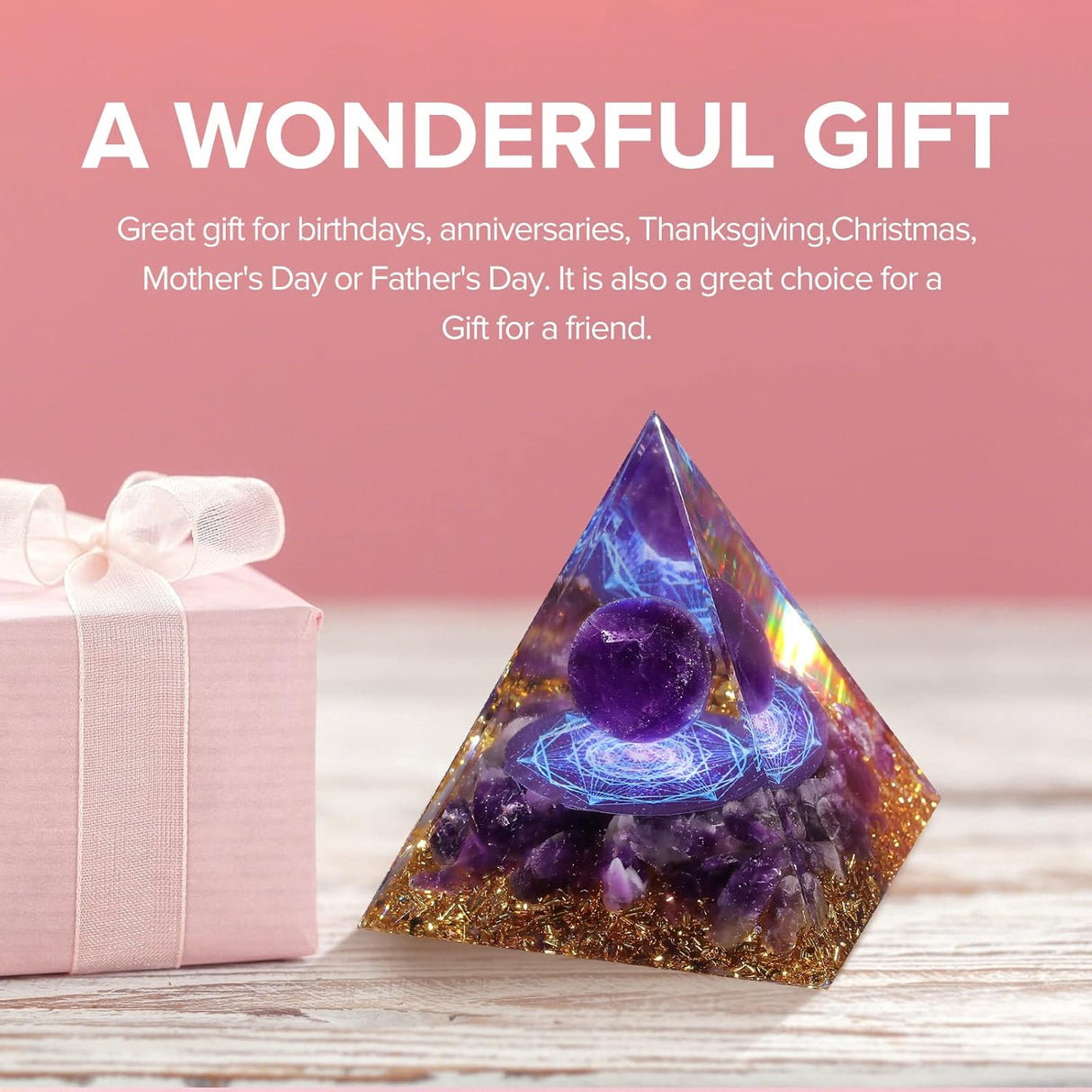 Hopeseed Pirámide de orgón para energía positiva, pirámides