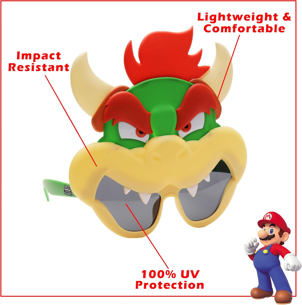 Gafas de sol Sun-Staches Mario | Accesorio disfraz Nintendo