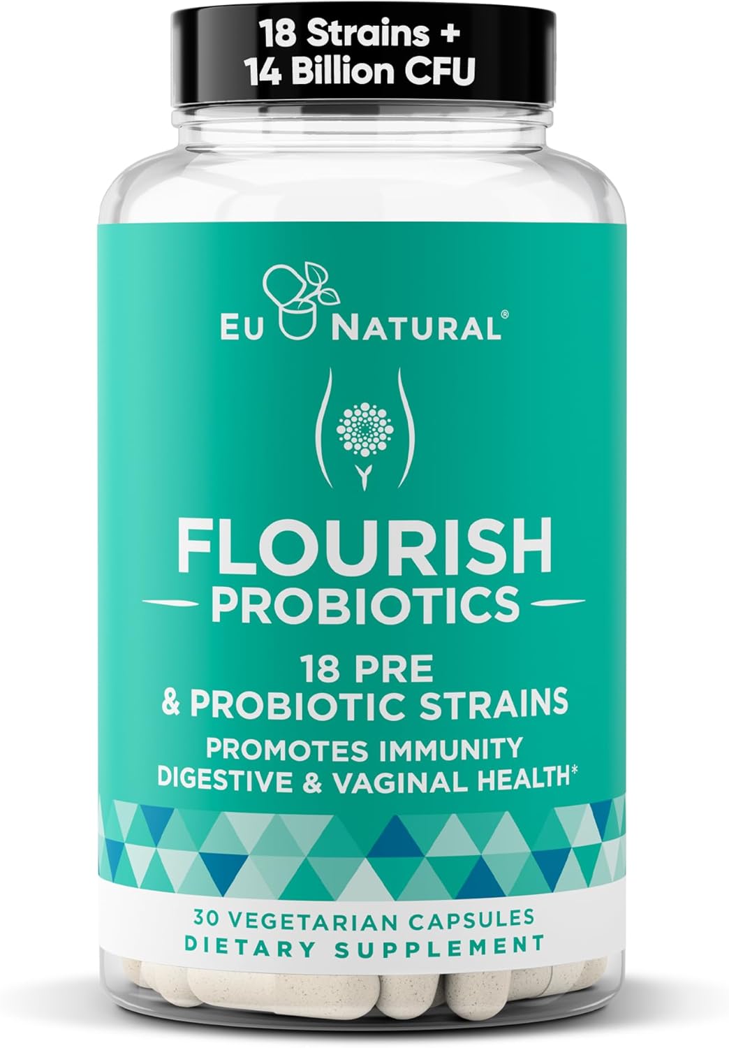 Flourish Probióticos + Prebióticos para Mujeres – 30 cápsulas