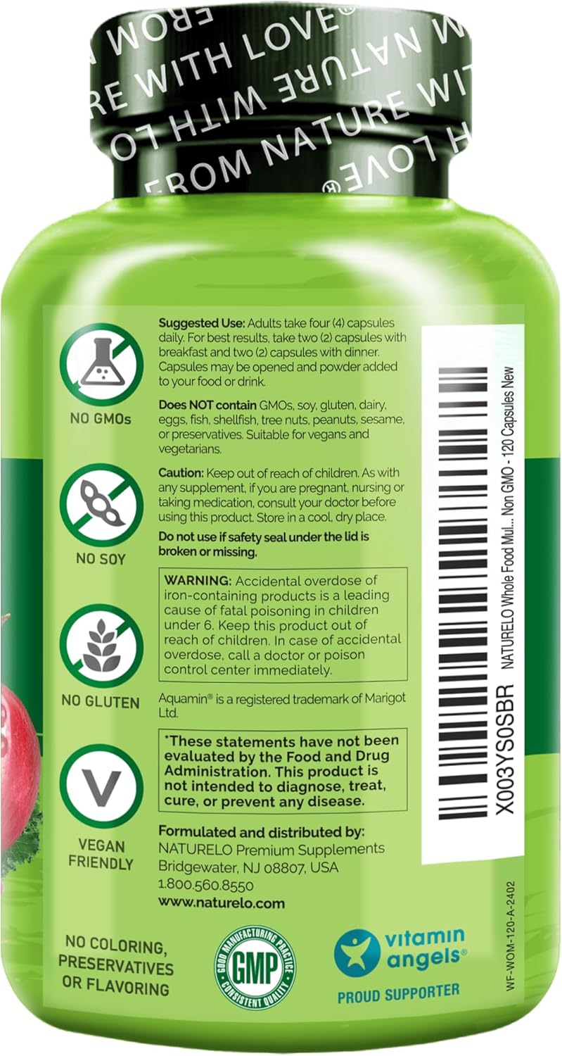 Multivitamínico Natural NATURELO para Mujeres - 120 Cápsulas