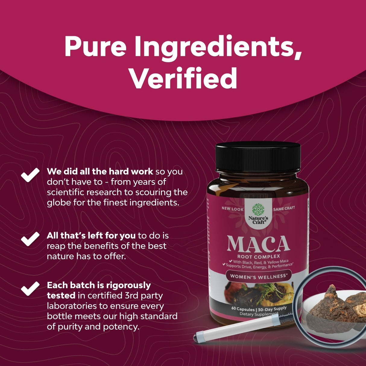 Cápsulas de raíz de maca para mujeres equilibrio hormonal