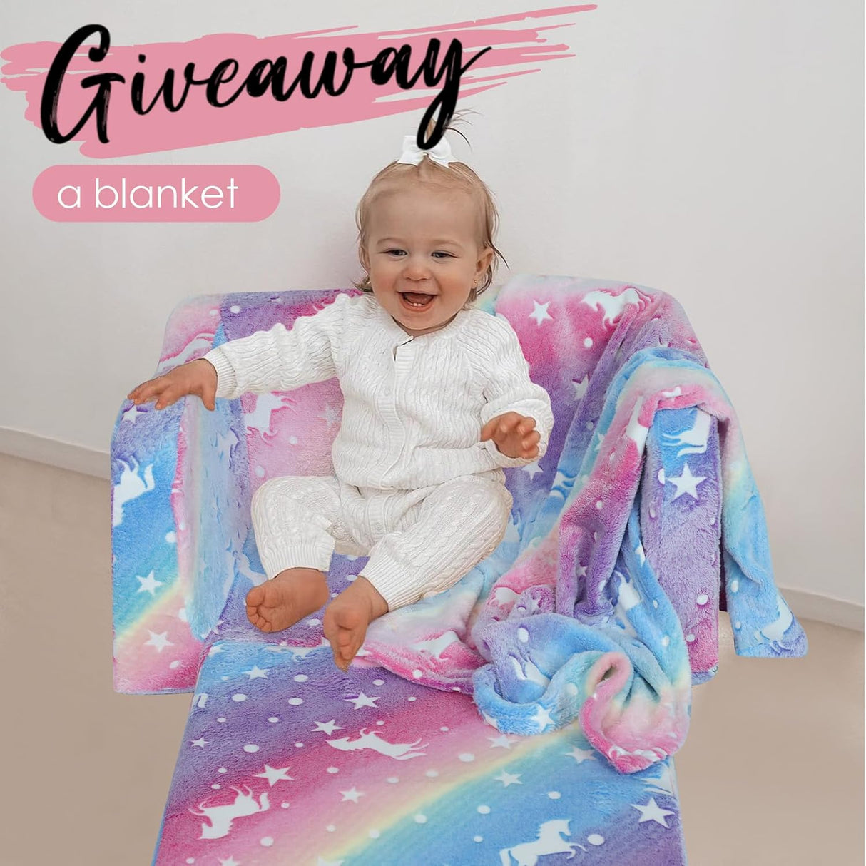 Silla plegable y convertible en cama con manta para niños