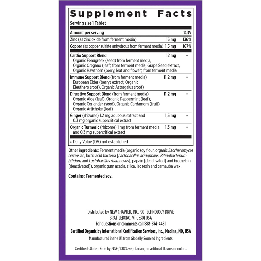 Suplementos Alimenticios de zinc fermentado 60 unidades