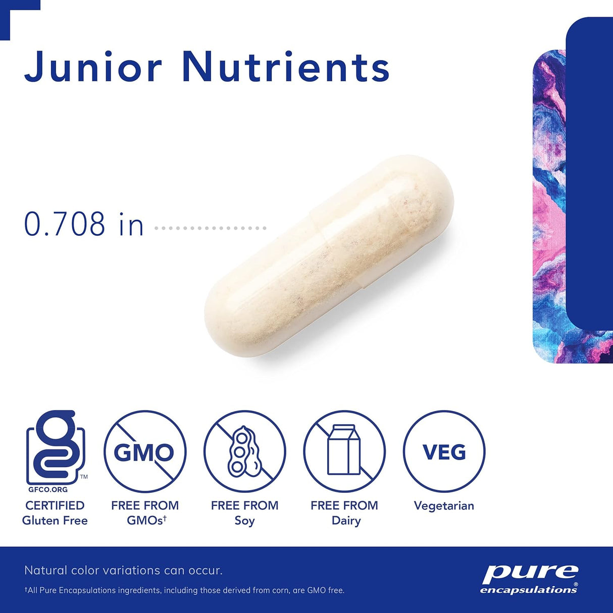 Suplemento Pure Encapsulations multivitamínico sin hierro
