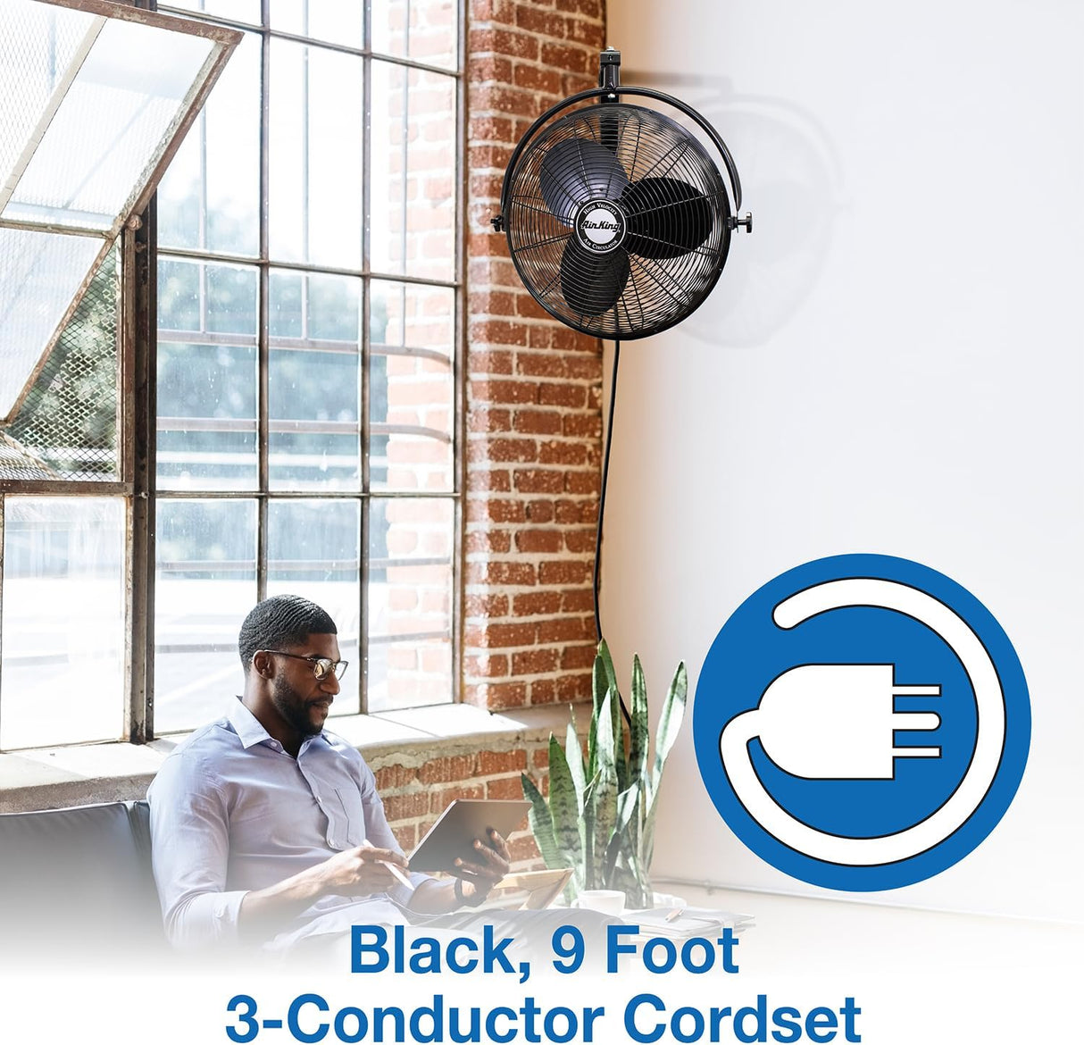 Ventilador de Pared Industrial Air King 9020 20 Pulgadas 1/6 HP