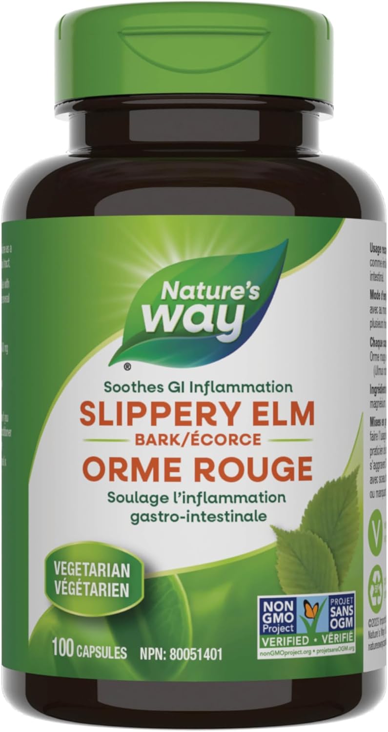 Natures Way Elm corteza resbaladiza 400 mg 100 Cápsulas