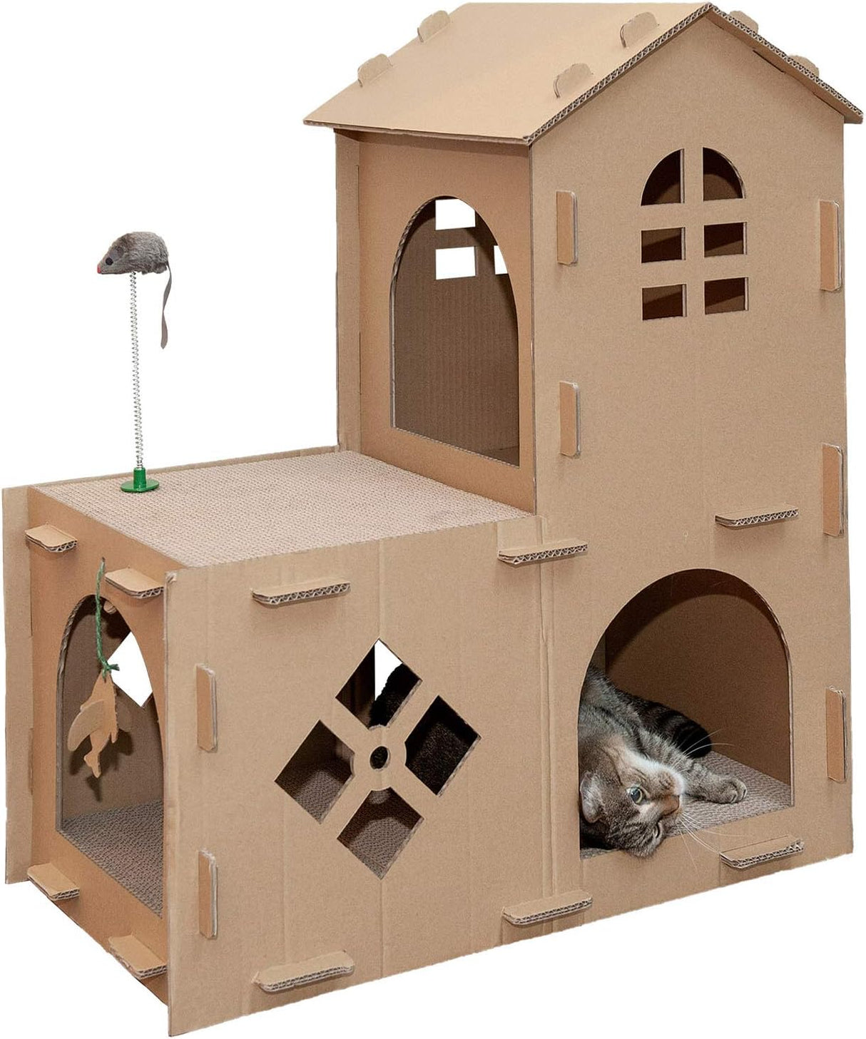 Muebles para gatos y rascadorcon hierba gatera