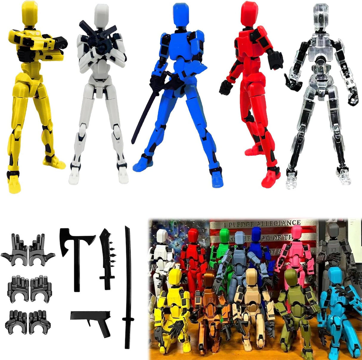 Conjunto de Figuras Titan 13, Nova 13, Robot 13, 3D Impreso