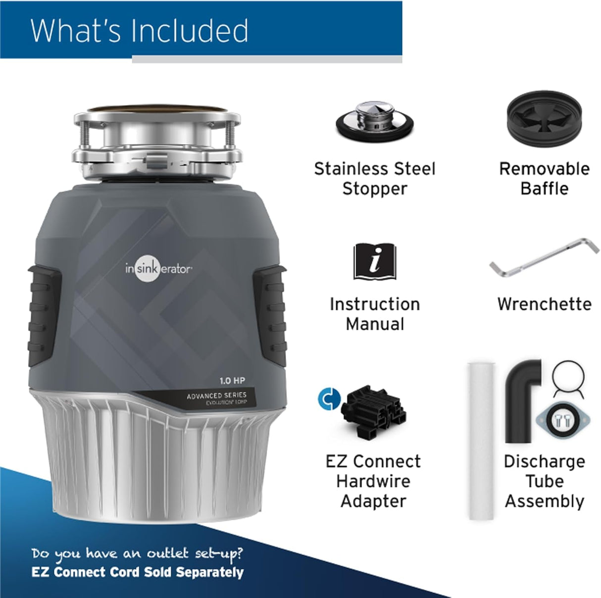 Triturador de desperdicios Gris EVOLUTION 1HP In Sink Erator