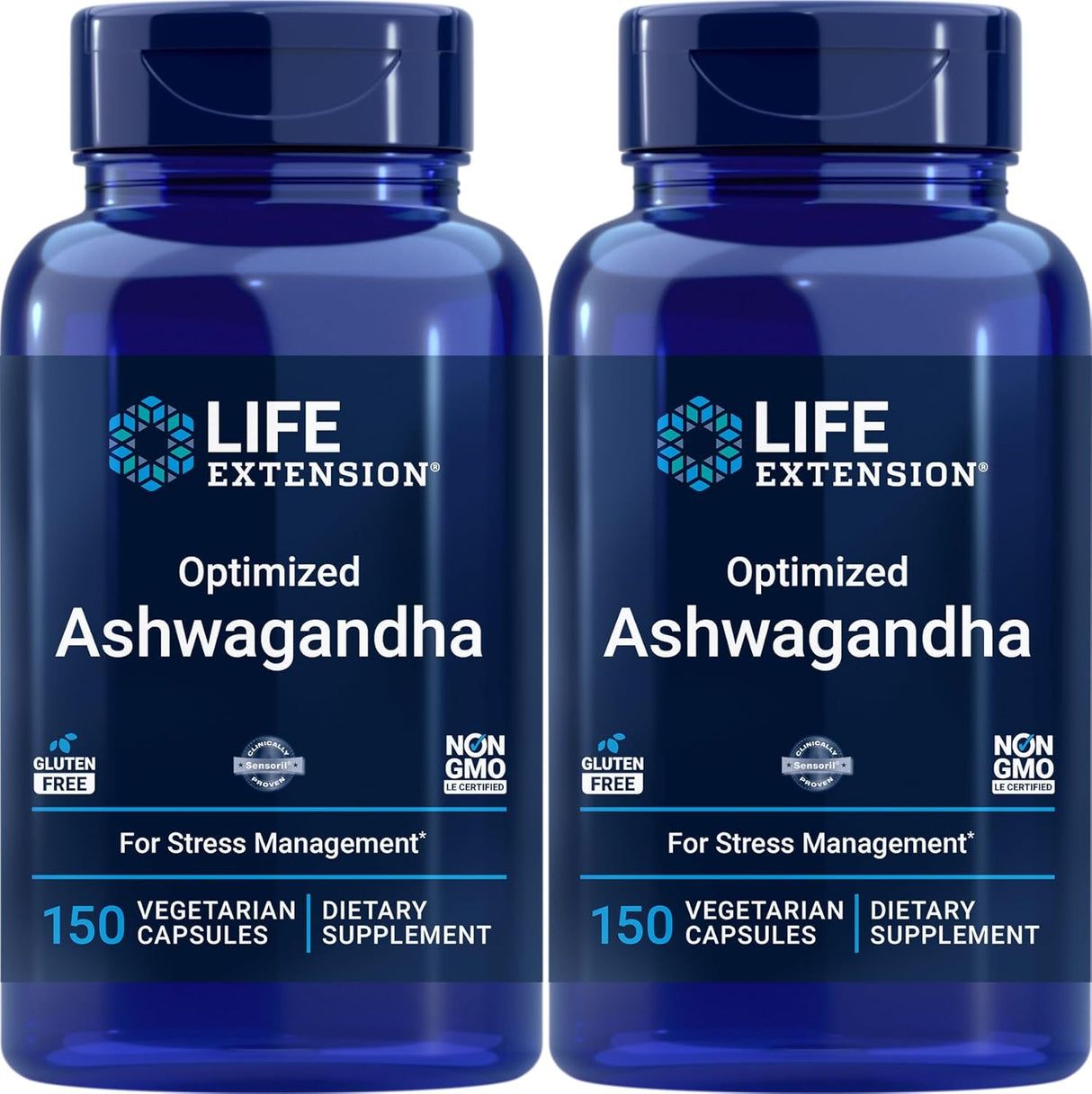 Extensión de Vida Ashwagandha Optima, 150 Veg Caps (Pack de 2)