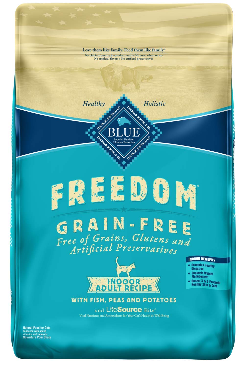 comida seca para gato Natural para adultos de pescado 11 lb