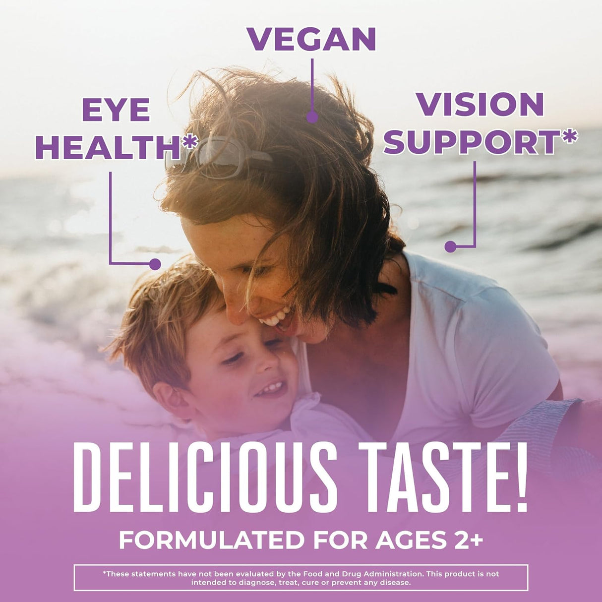 Suplemento Vitaminas oculares gomosa Vegano Sin gluten 90 un