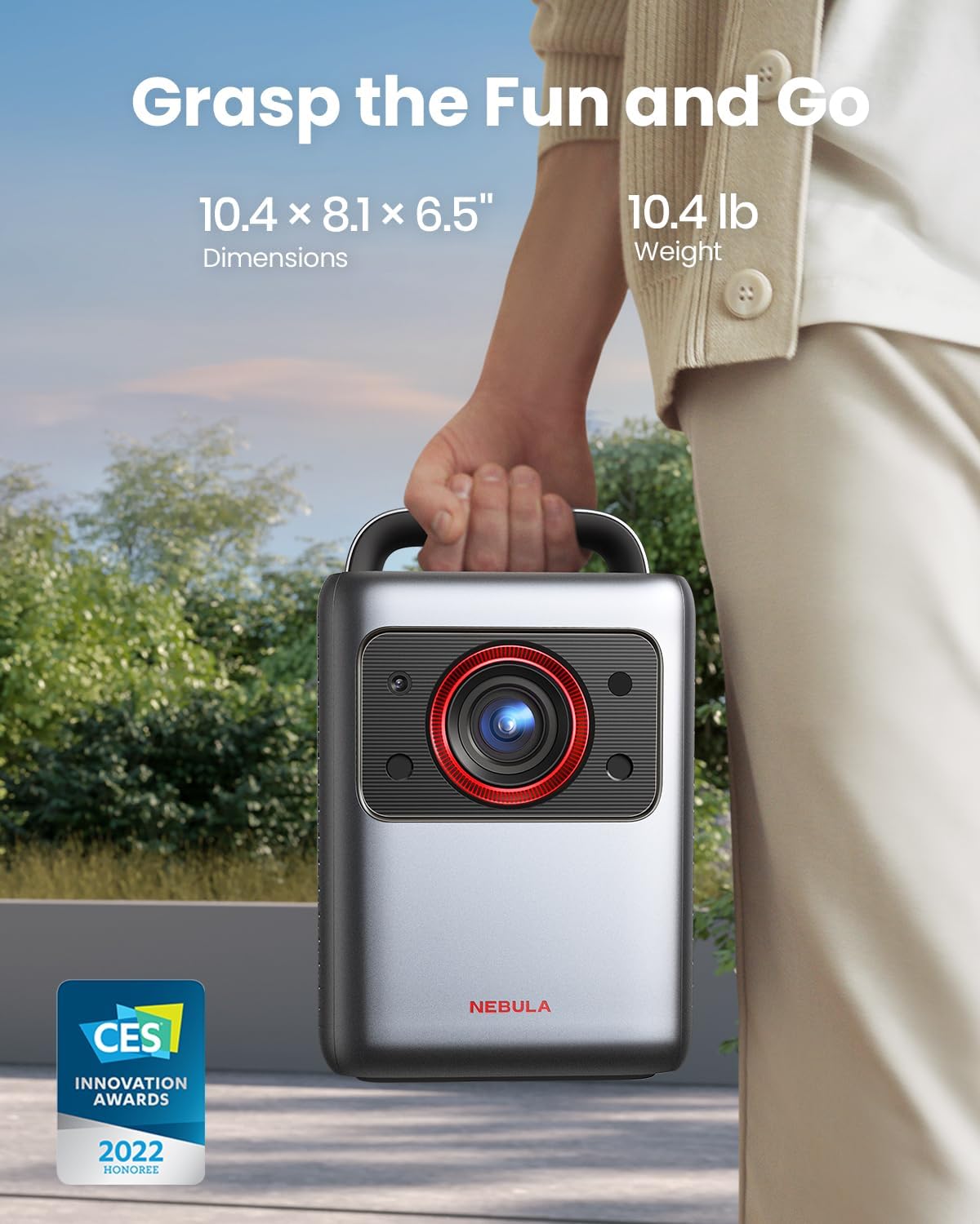 Proyector Nebula Anker 4K, Android TV, 2200 lúmenes, modelo Cosmos