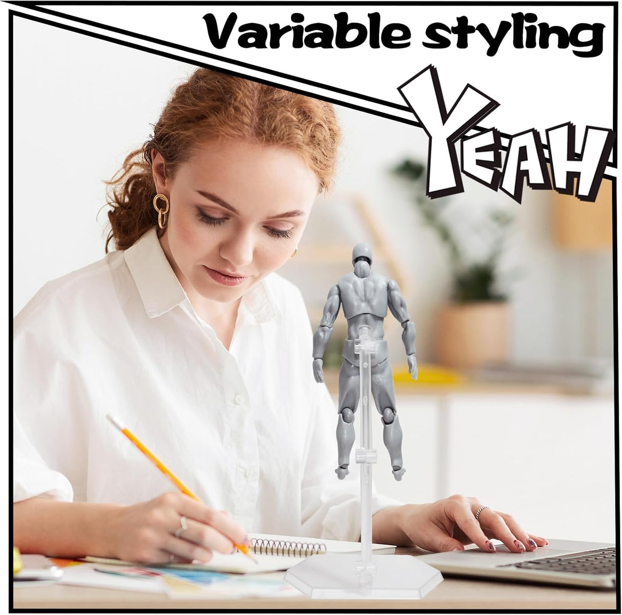 Maniquí de Dibujo AXITWXIT, Figura para Artistas, Set Masculino+Femenino