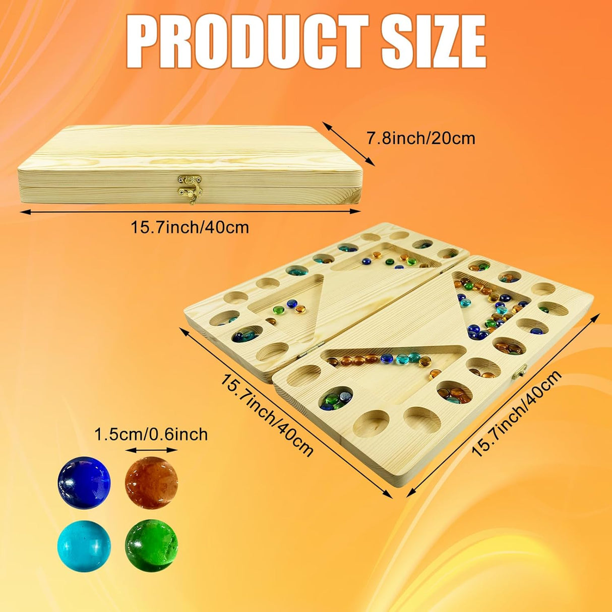 Juego de Mancala 4 Jugadores, Madera Plegable, Manual Instrucciones