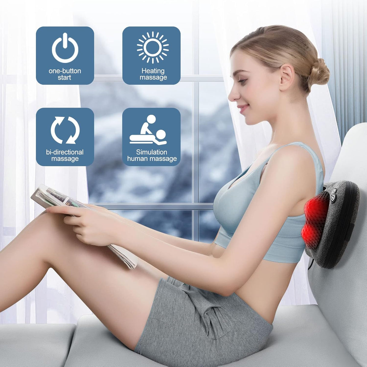 Masajeador VIKTOR JURGEN con Calor, Shiatsu, Portátil