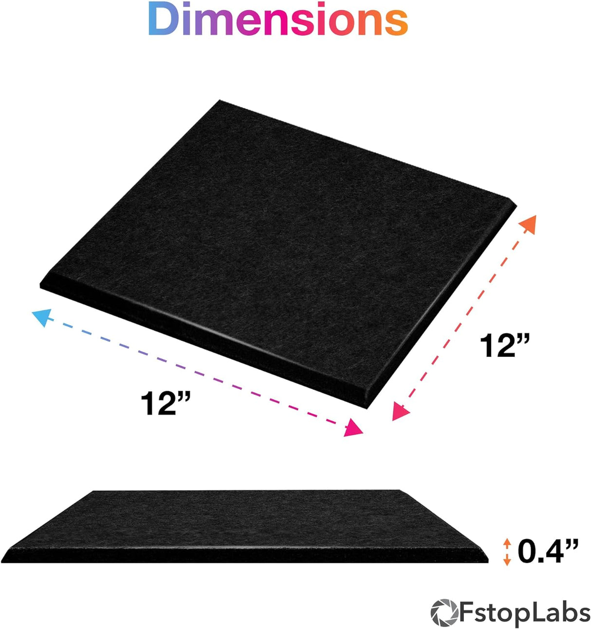Paneles Acústicos Fstop Labs 0.4 Beveled Edge 12x12