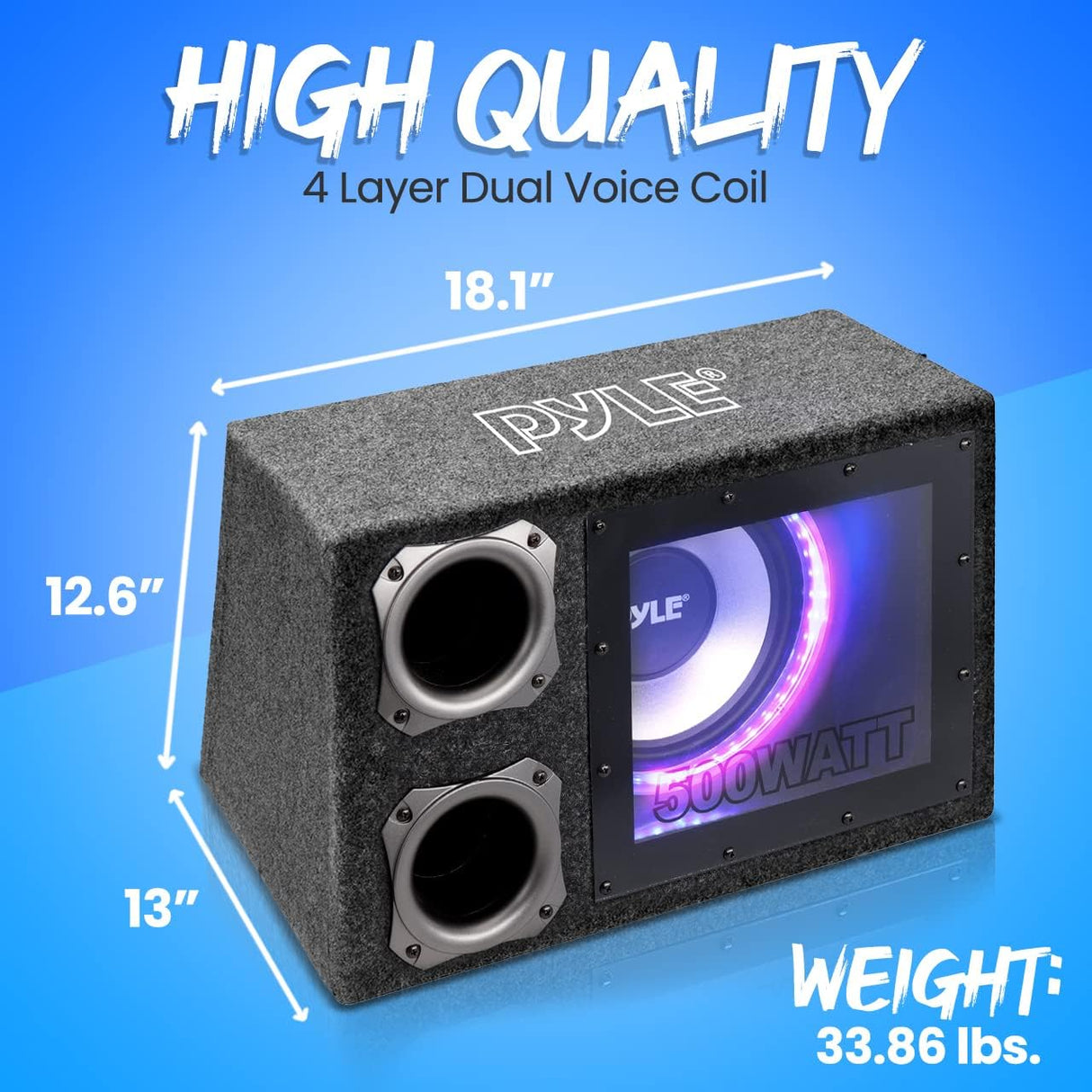 Parlantes Caja de subwoofer ventilada PYLE PLBNPS11