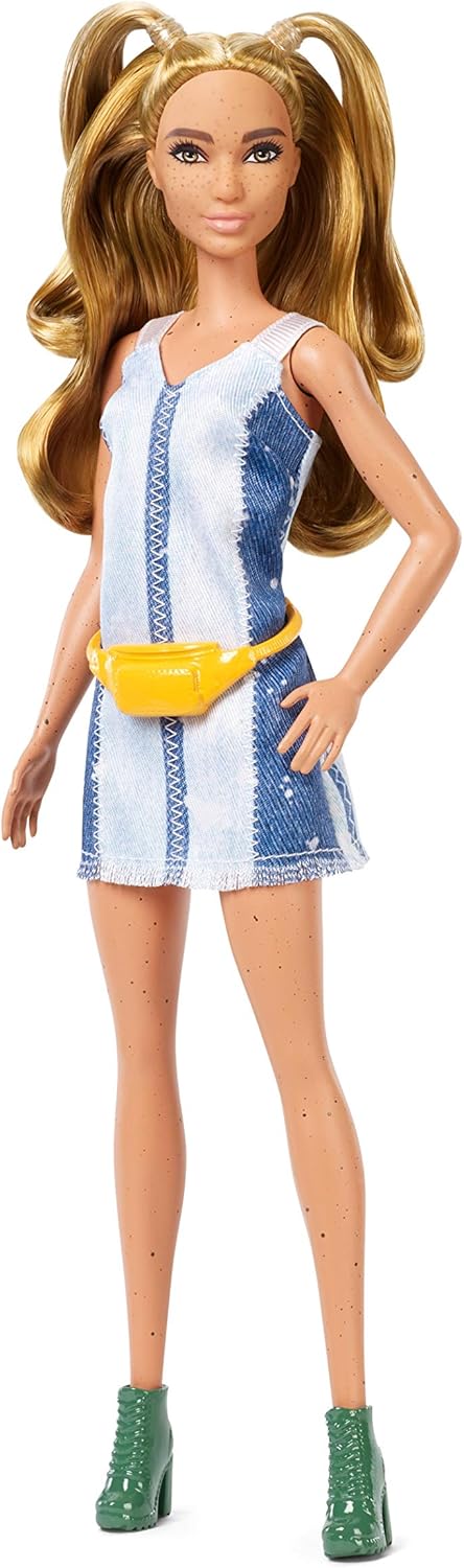 Barbie Fashionistas Muñeca Alta con Trenza y Ropa de Denim