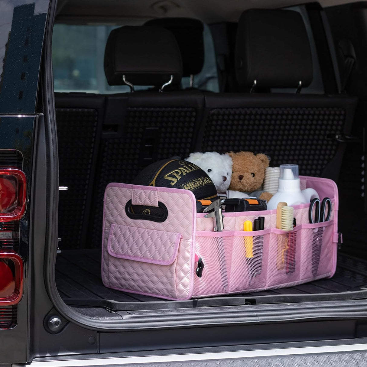 Organizador de Maletero JiatuA, Contenedor Plegable Multi Compartimentos