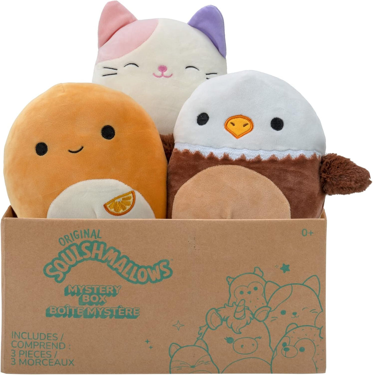Peluche oficial Kellytoy de 8 pulgadas Paquete de tres cajas