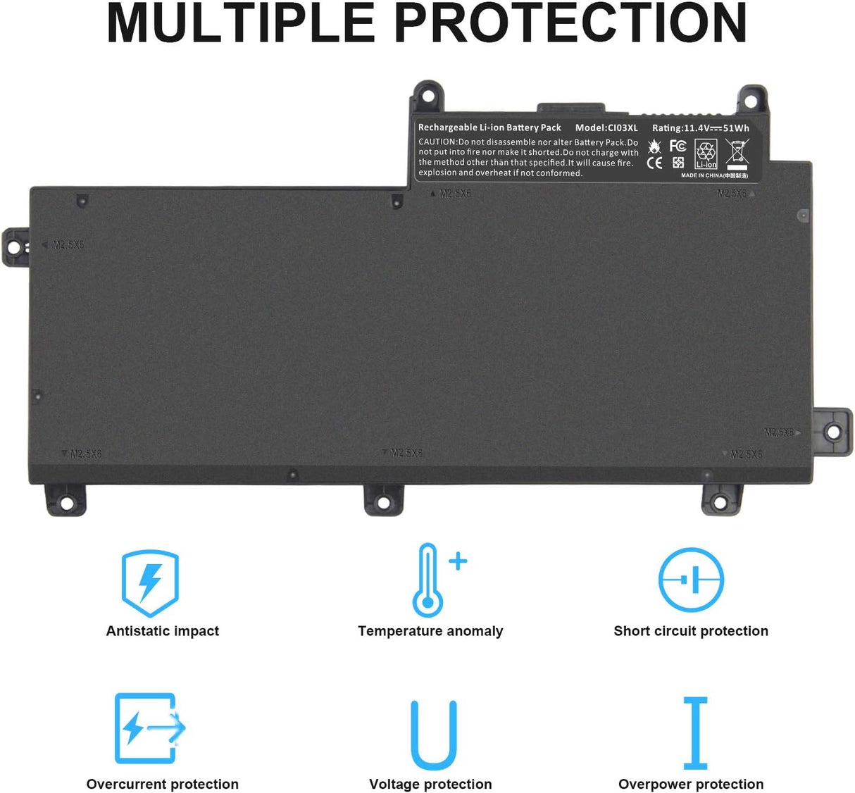 Batería CI03 CI03XL para Laptop HP ProBook 640/650 G2/G3