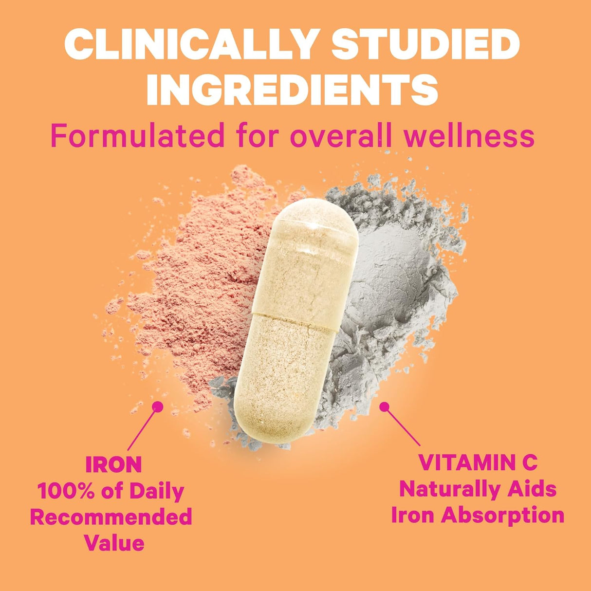 Suplemento Pink Stork Hierro con bisglicinato y vitamina C