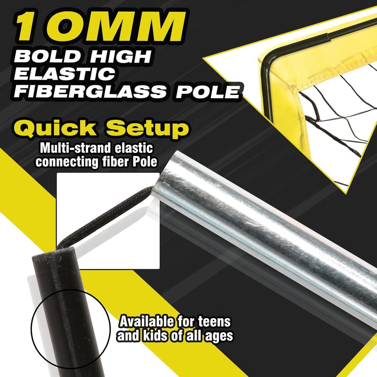 Porteria grande portátil para juegos en el patio