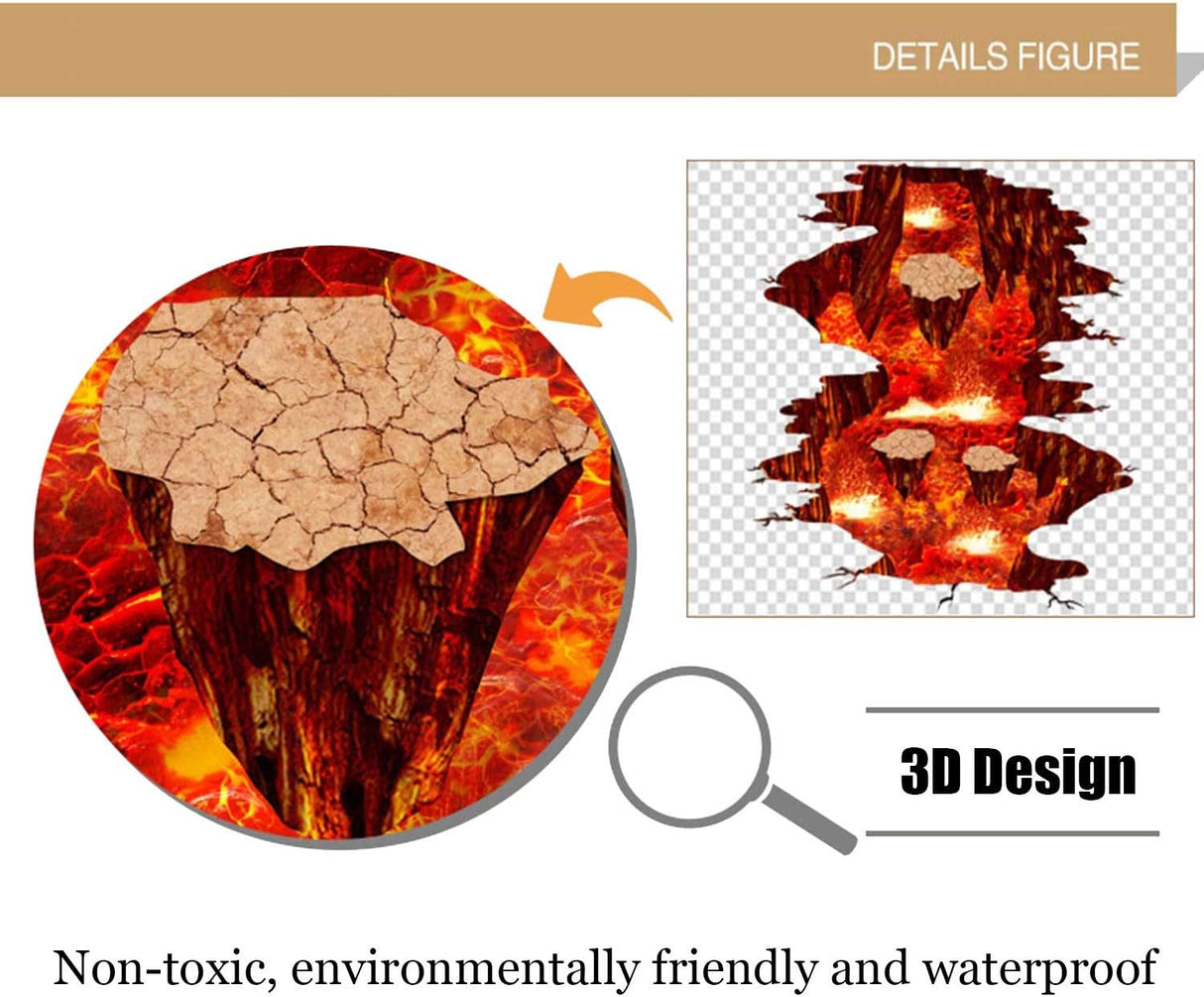 Vinilo Adhesivo 3D Puente Volcán, Decoración Removible 2PCS