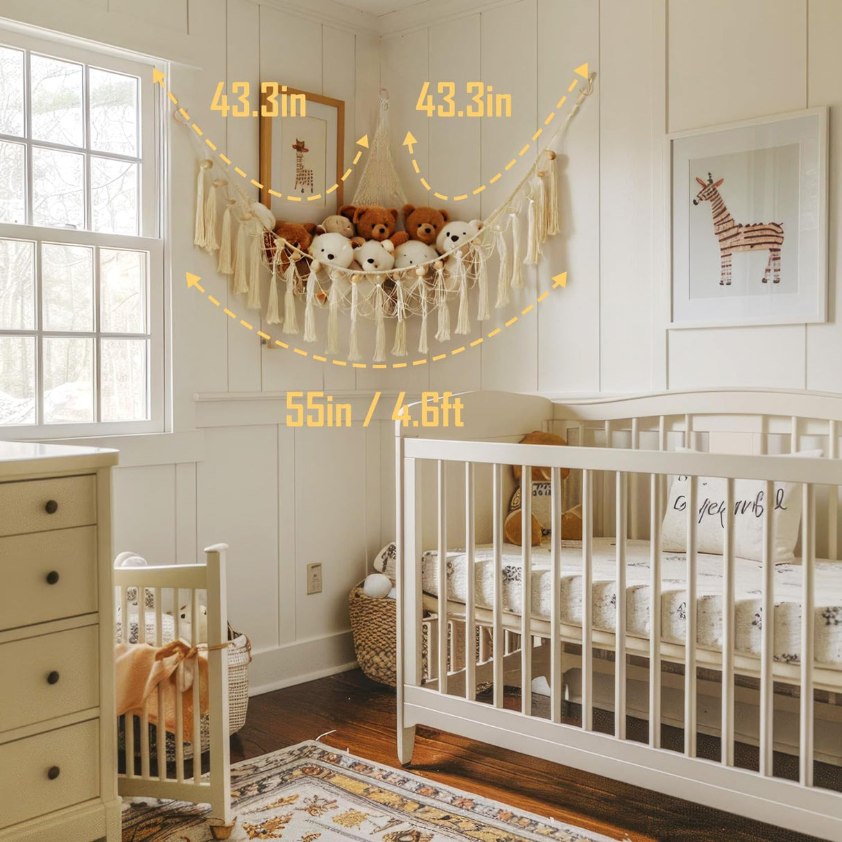 Hamaca para Juguetes XL con 75 LEDs, Macrame, USB, Modelo XL