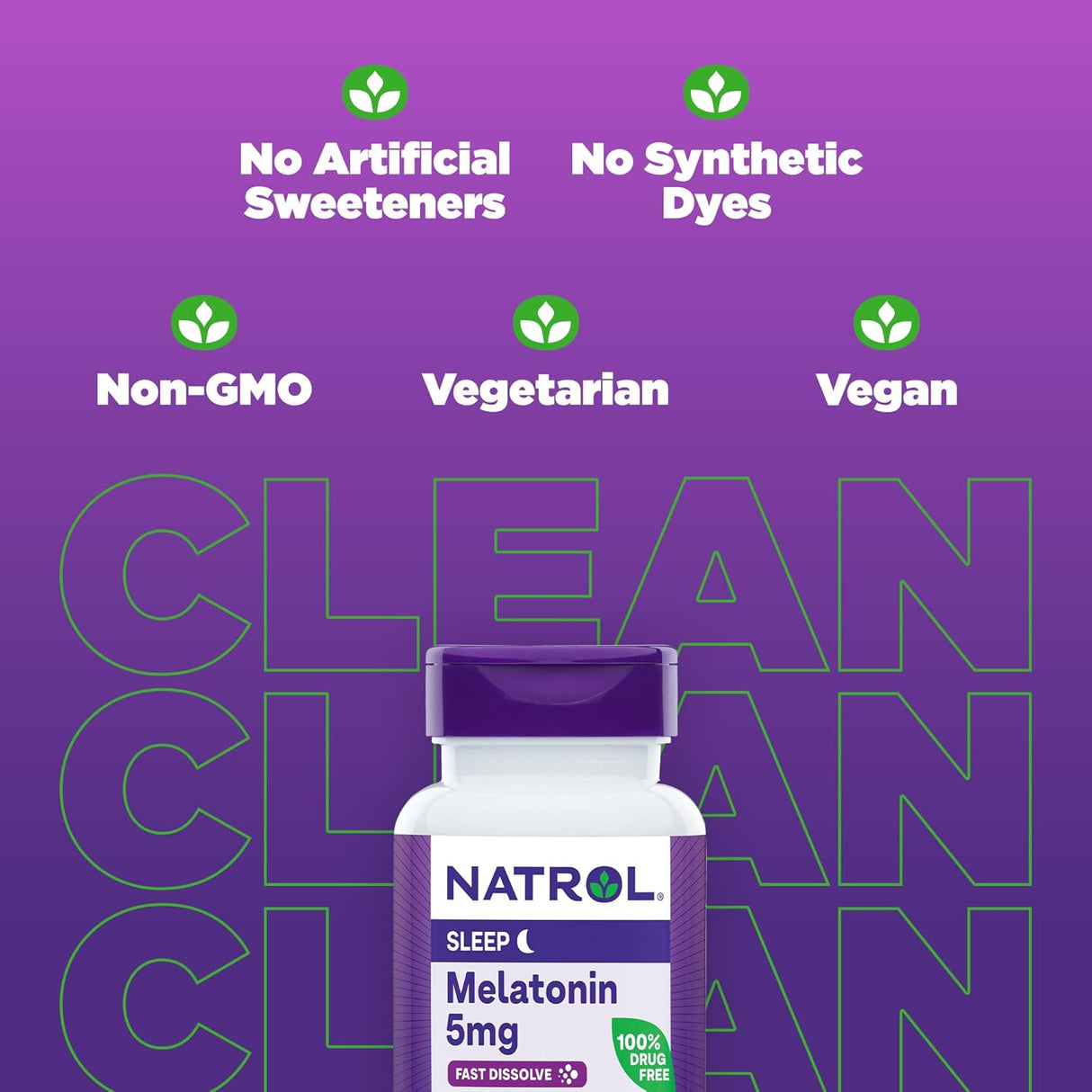 Tabletas de melatonina Natrol, 5mg, 30 conteo, sabor fresa