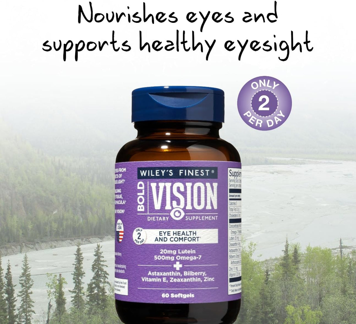 Suplemento de salud ocular de aceite de pescado con luteína