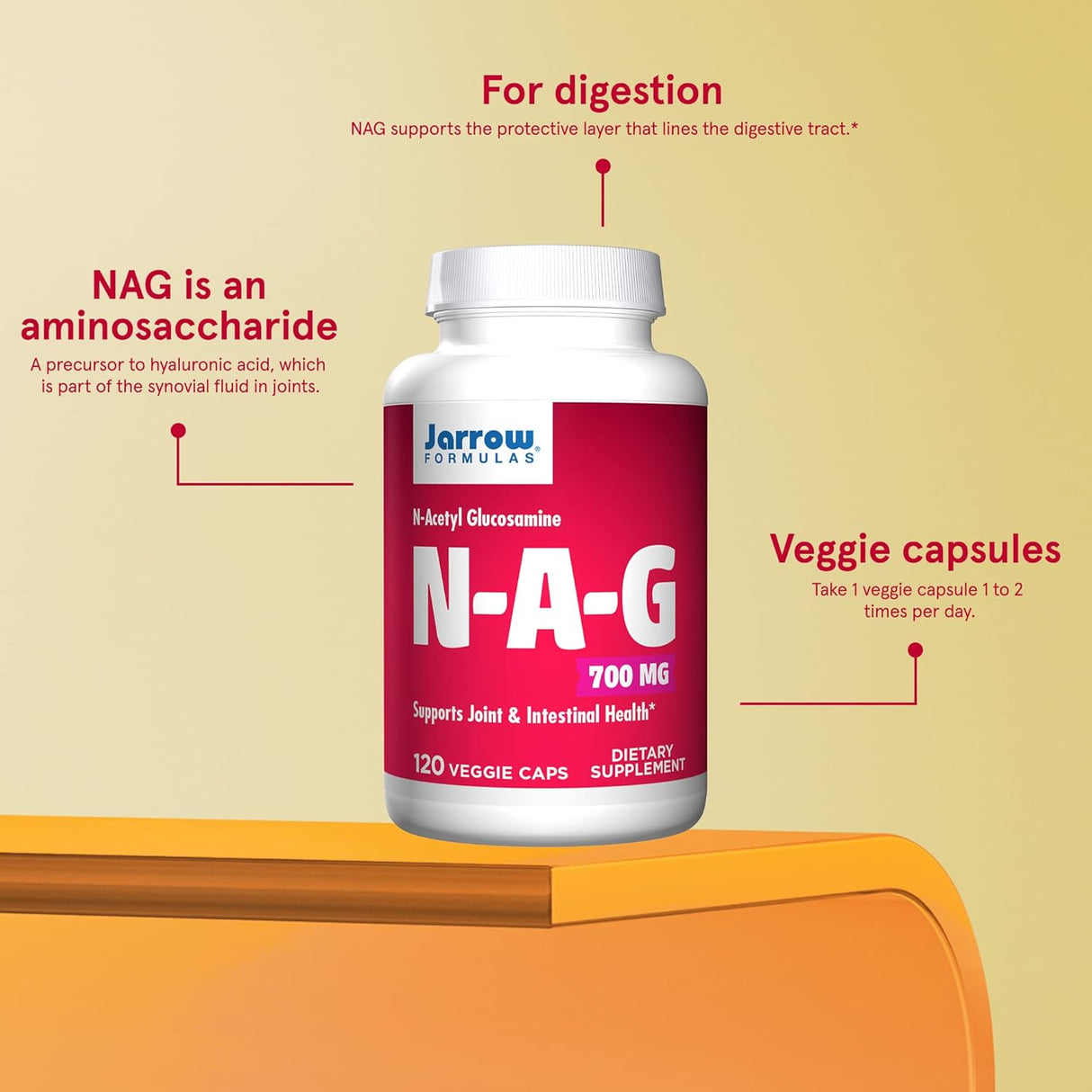 Suplementos - N-acetil glucosamina N-A-G 700 mg - 120 cáp