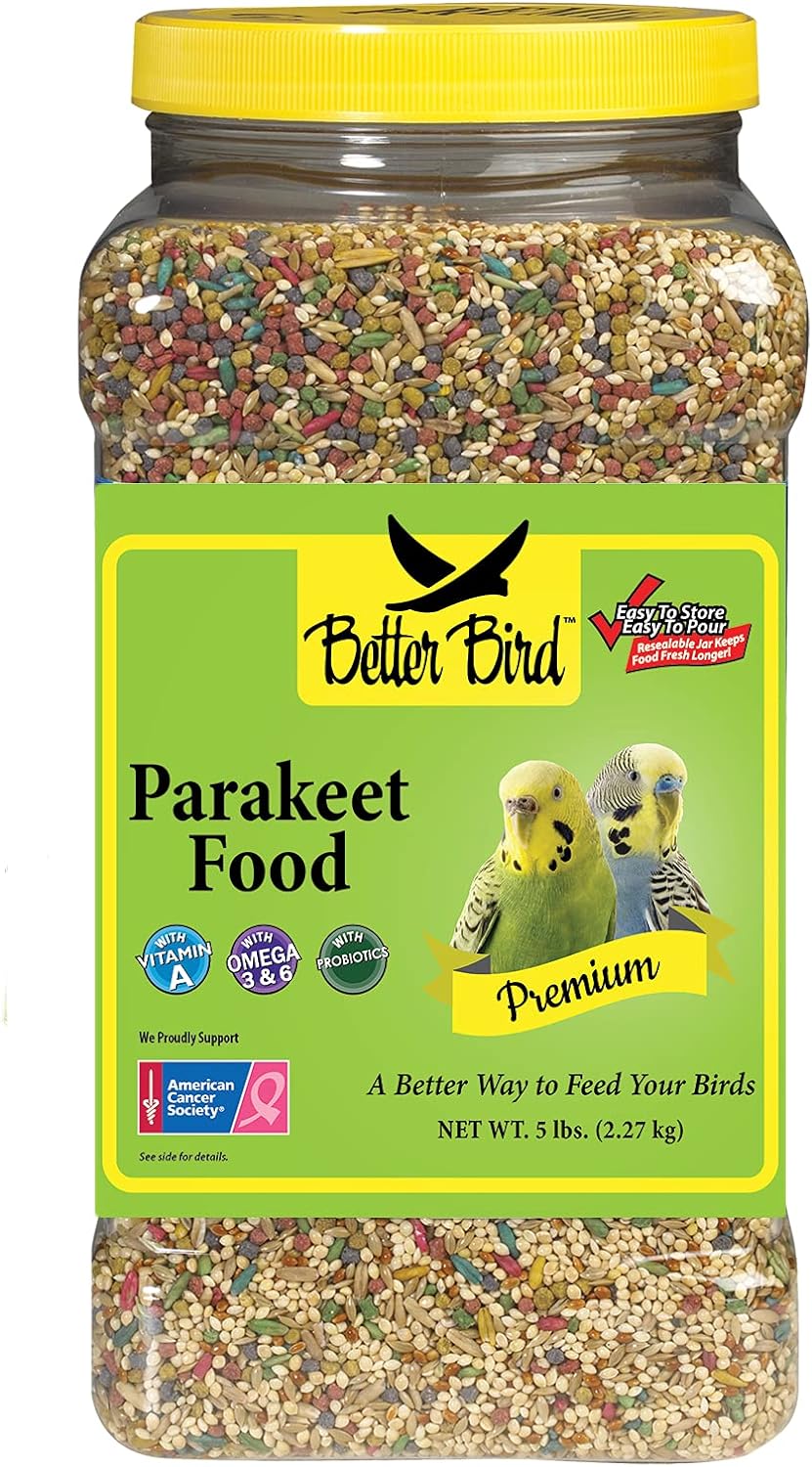 Better Bird,Comida prémium para periquitos,tarro de 5 libras