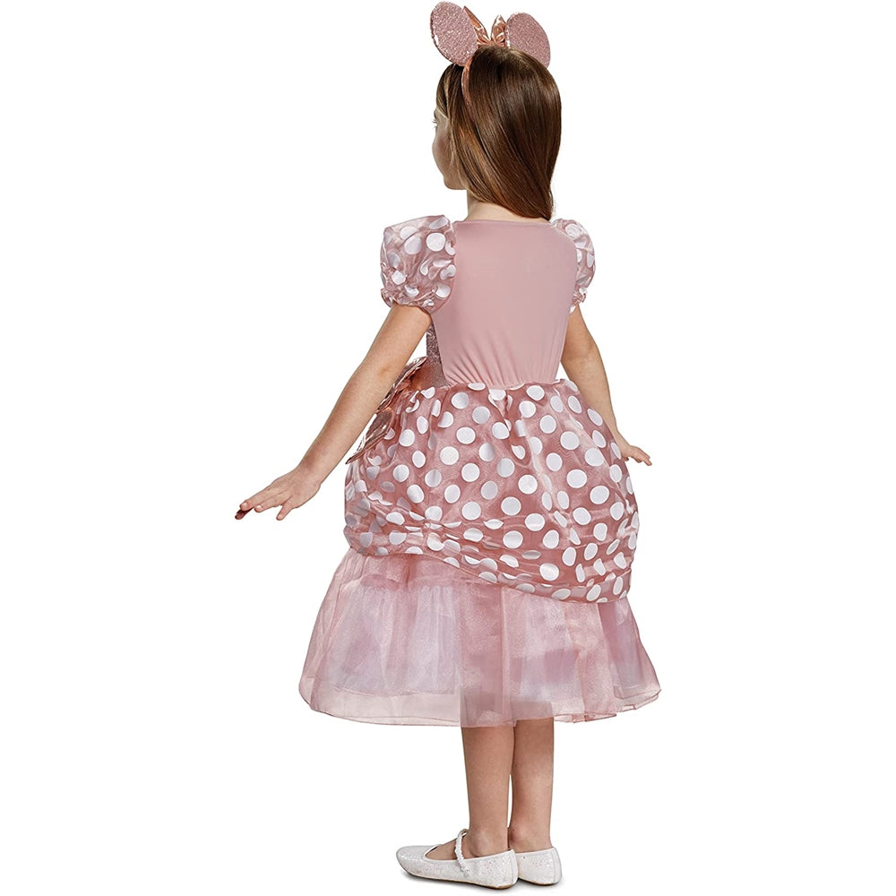 Disfraz infantil de Minnie de oro rosa talla XS