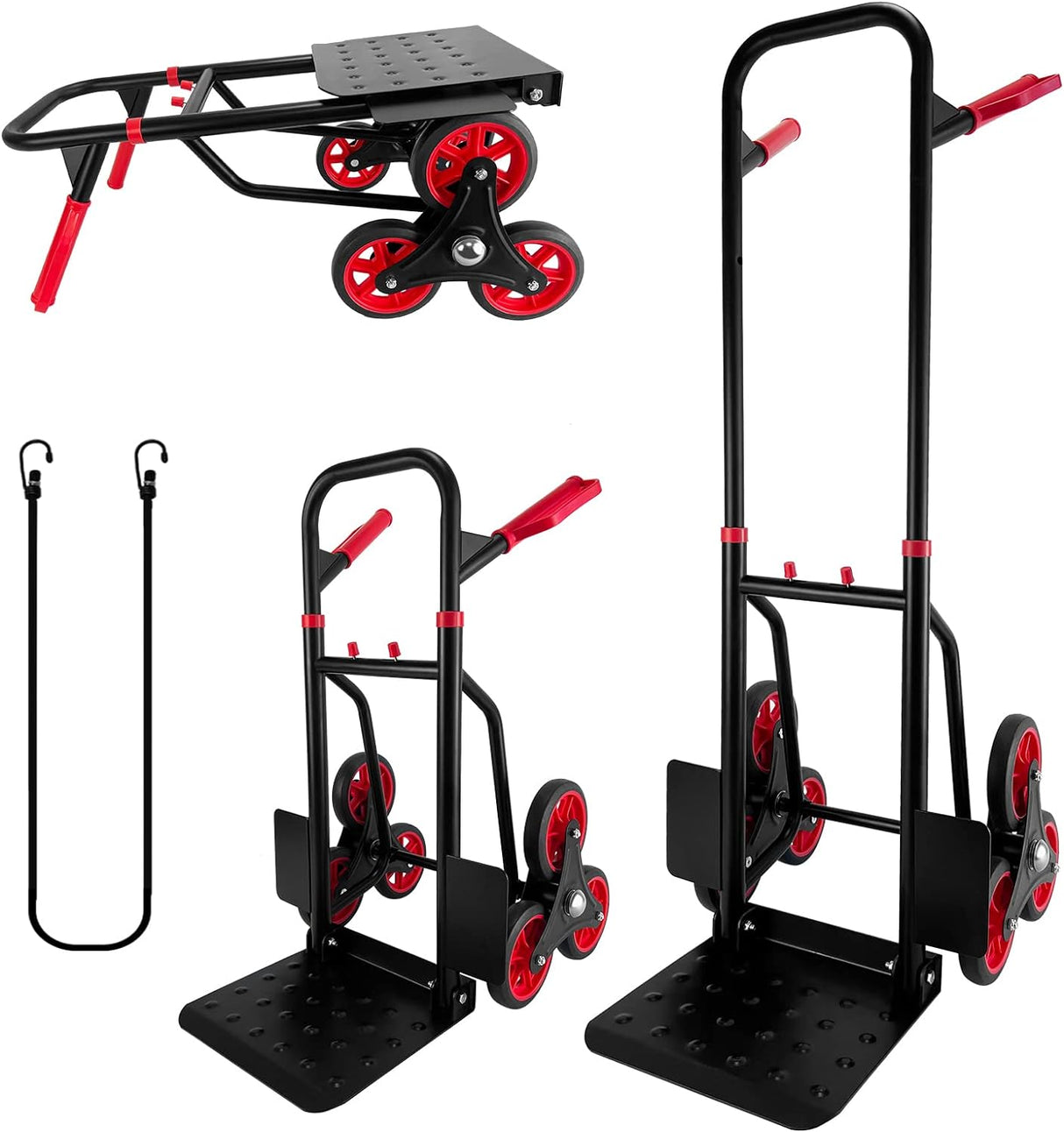 Carretilla de Escalera, Capacidad 330 Lb, Ruedas de Goma, Modelo 6R