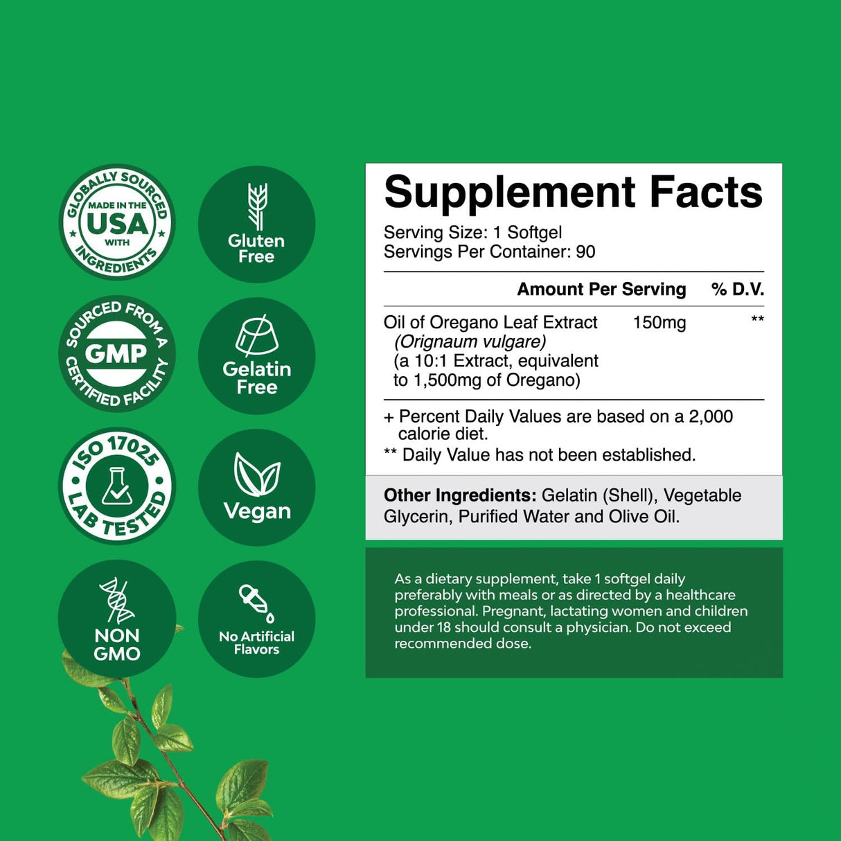 Cápsulas de Aceite de Orégano Salvaje para Salud y Energía