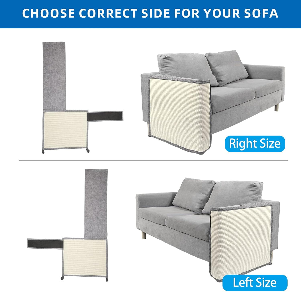 Protector de muebles para arañazos con sisal natural