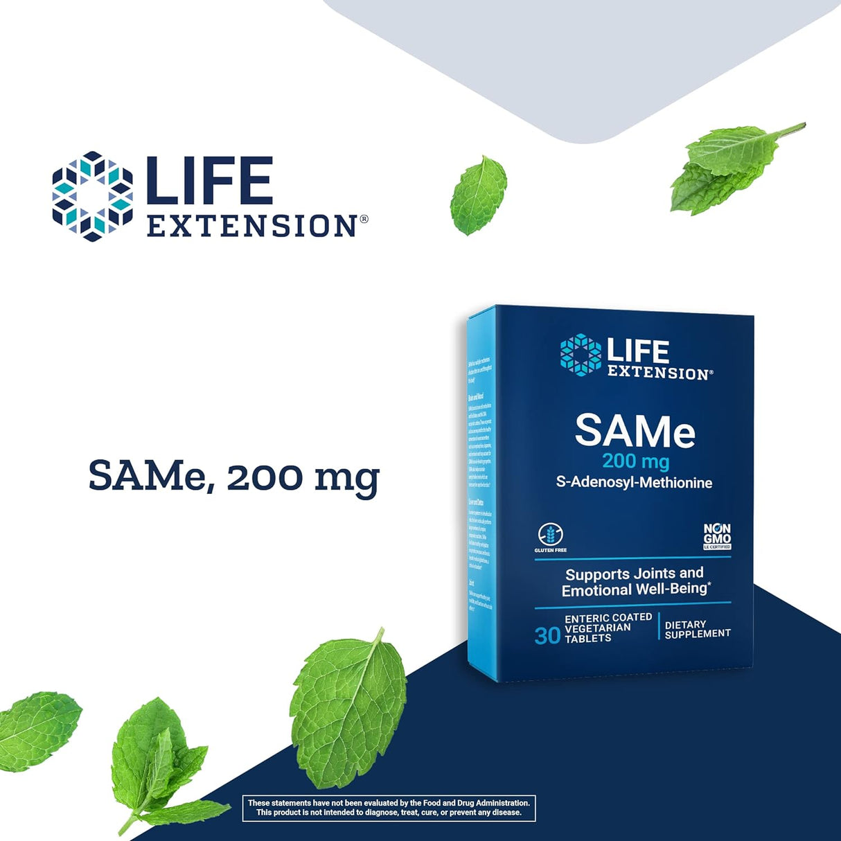 Suplemento Life Extension Same 200 mg para el ánimo 30 tab