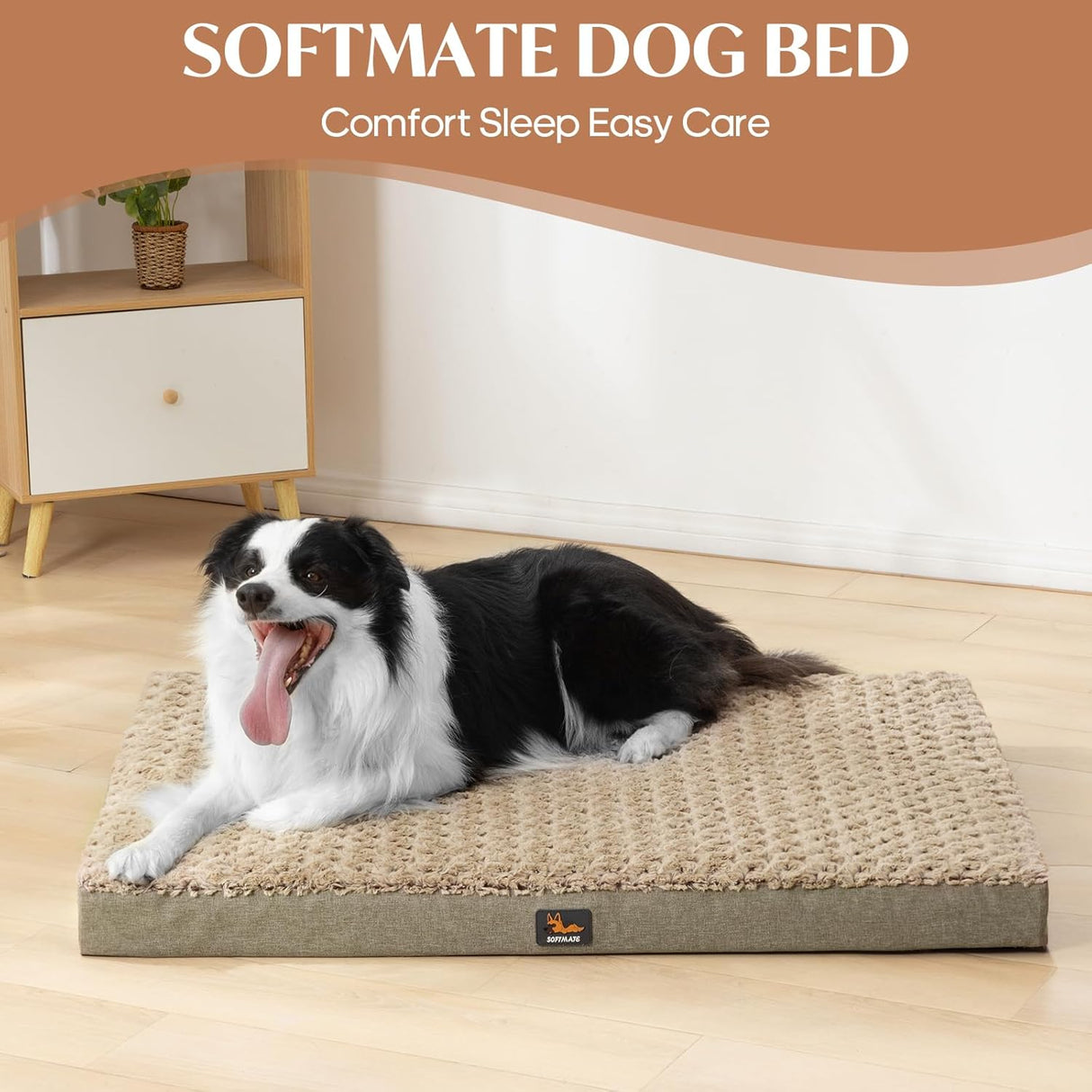Cama Mediana para Perros hasta 35 lbs, Espuma Ortopédica