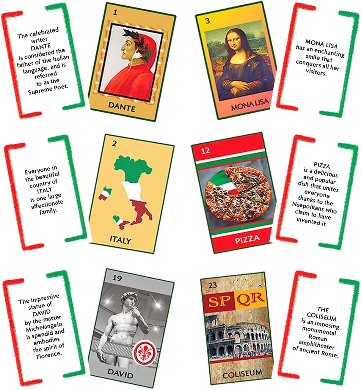 Juego de Lotería Italiana Fun Bingo, 54 Cartas Ilustradas, 3-10 Jugadores