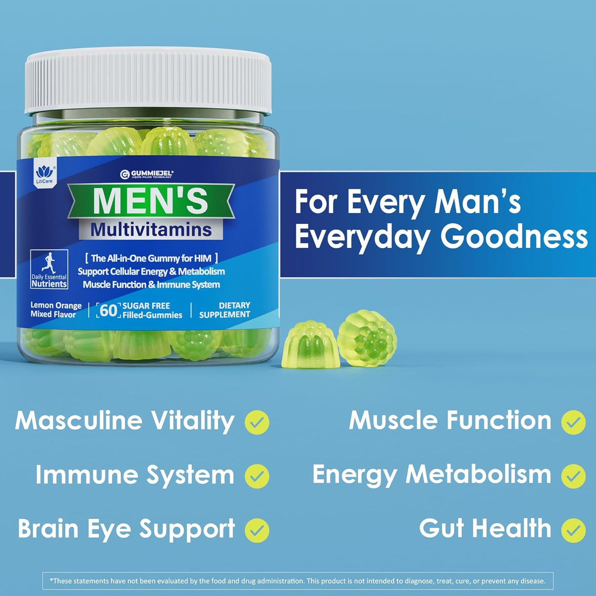 Gummies Multivitamínicos para Hombres - Energía y Inmunidad 60 Cts