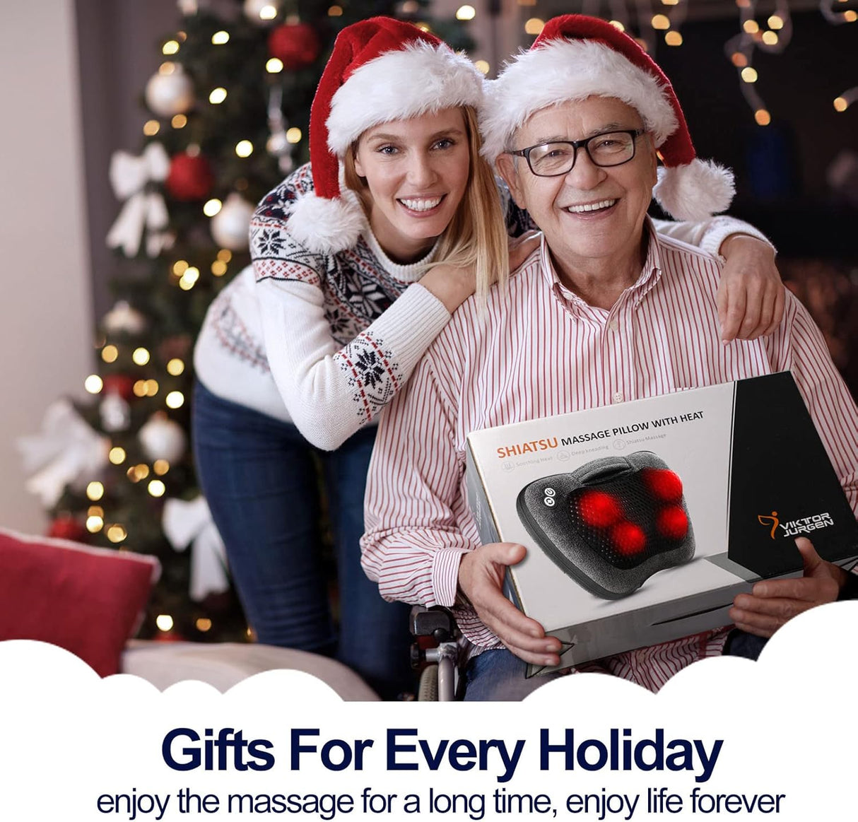 Masajeador VIKTOR JURGEN con Calor, Shiatsu, Portátil