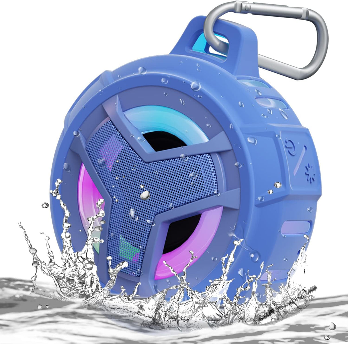 Altavoz Bluetooth impermeable IPX7 para ducha con luz LED