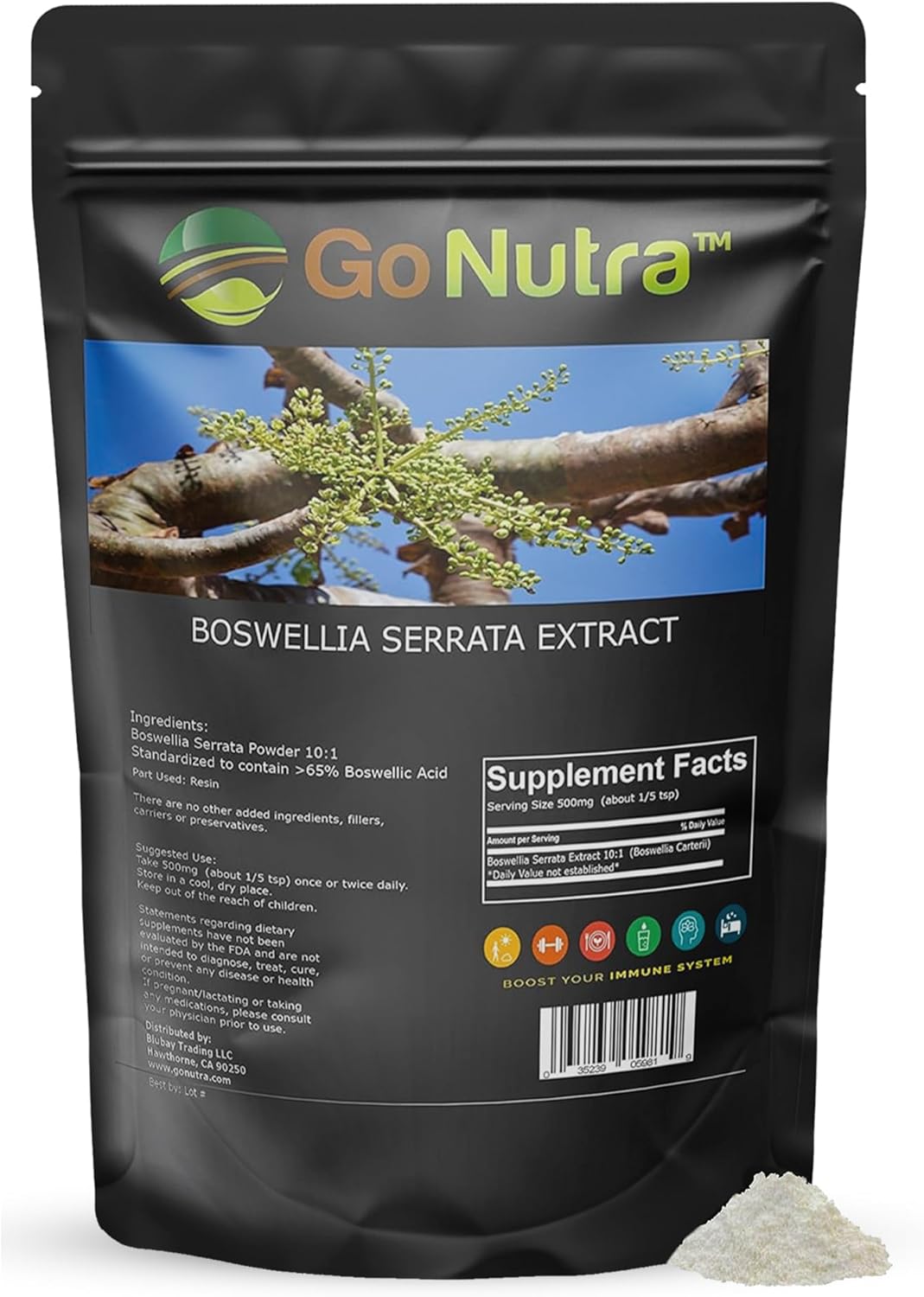 Extracto de Boswellia Serrata 10:1 65% Ácido Boswélico Apoyo Articular